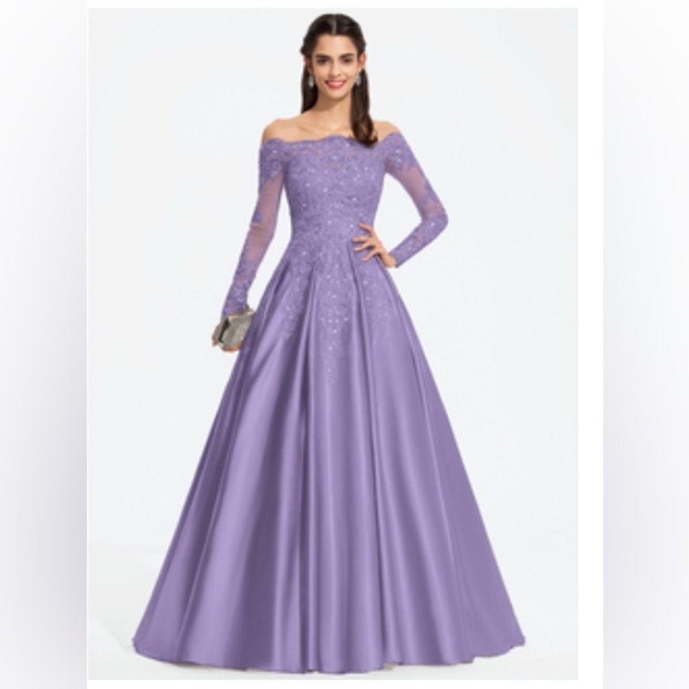 Elegant Purple Evening Gown